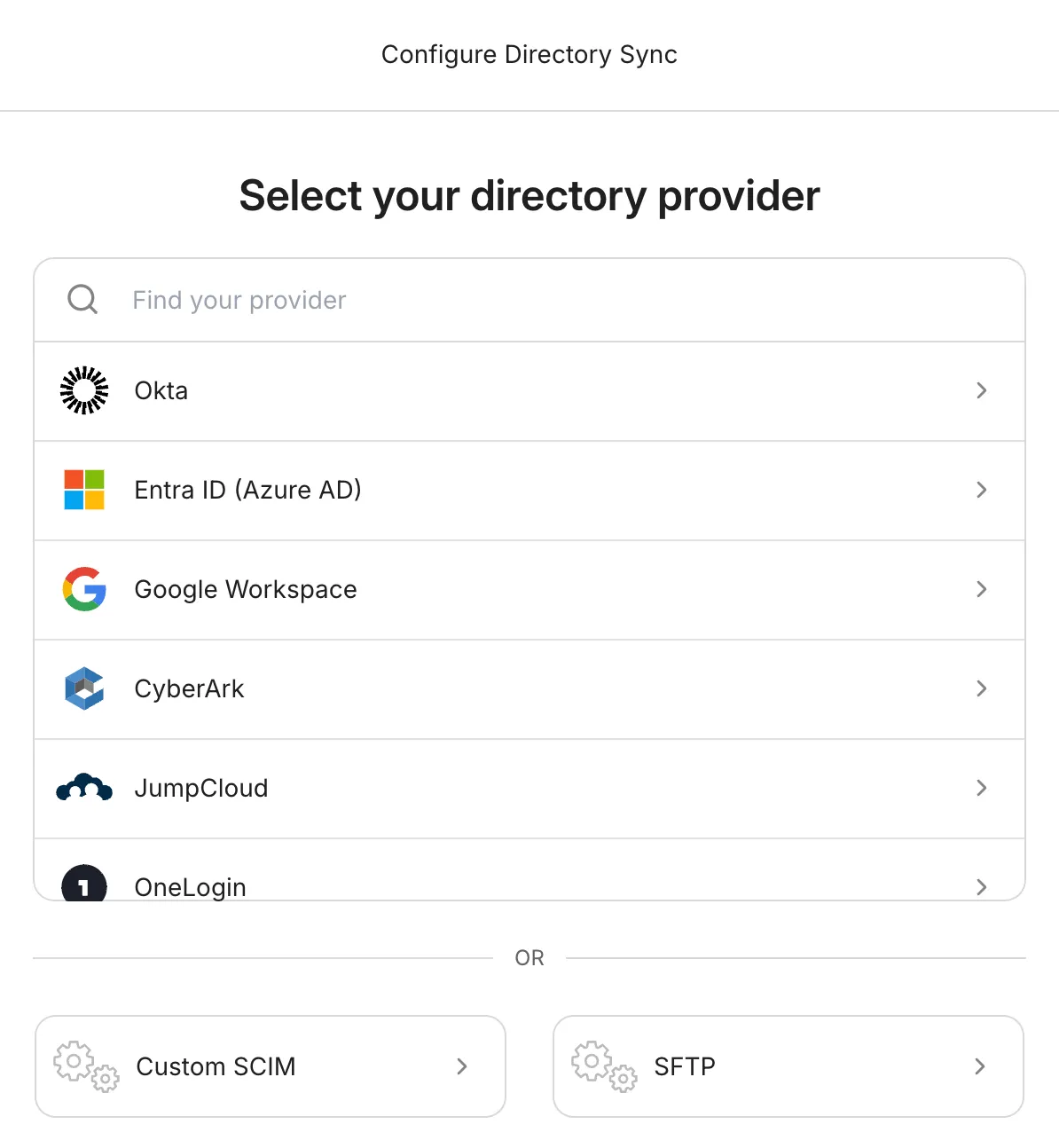 Available directory providers
