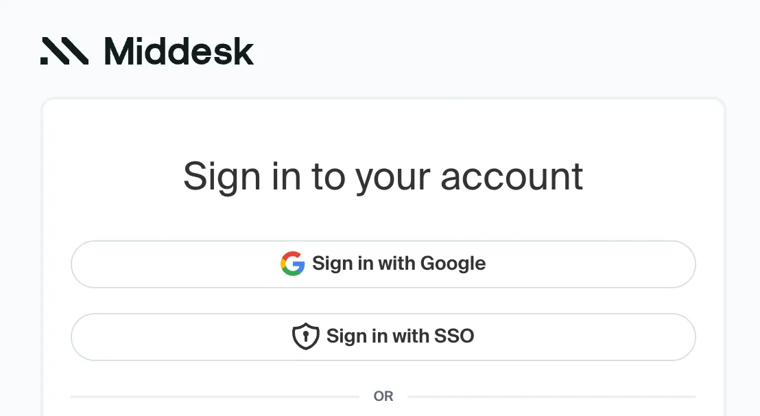 Select Sign in with SSO