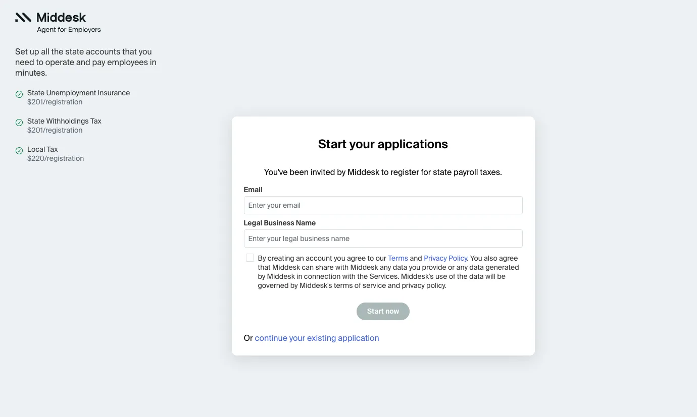Self sign-up referral link form